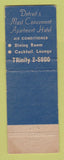 Matchbook Cover - New Centre Hotel Detroit MI WEAR