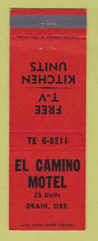 Matchbook Cover - El Camino Motel Drain OR RED
