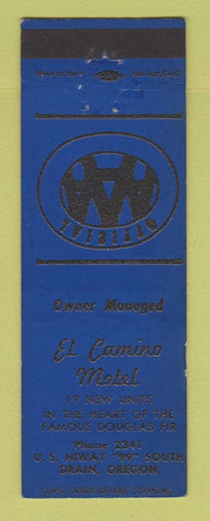 Matchbook Cover - El Camino Motel Drain OR BLUE