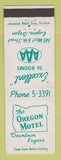 Matchbook Cover - The Oregon Motel Eugene OR
