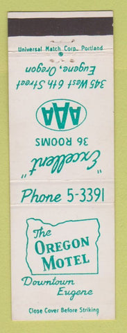 Matchbook Cover - The Oregon Motel Eugene OR
