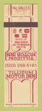 Matchbook Cover - Tillicum Motor Inn The Dalles OR WEAR