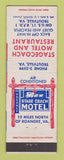 Matchbook Cover - Stagecoach Motel Restaurant Troutville VA
