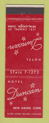 Matchbook Cover - Hotel Duncan New Haven CT