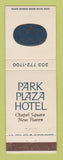 Matchbook Cover - Park Plaza Hoet New Haven CT