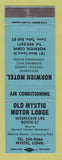 Matchbook Cover - Norwich Motel CT Old Mystic Motor Lodge