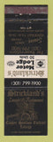Matchbook Cover - Strickland's Motor Lodge Between Baltimore MD Washington DC