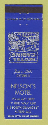 Matchbook Cover - Nelson's Motel Butler MO