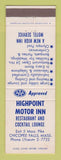 Matchbook Cover - Highpoint Motor Inn Chicopee Falls MA