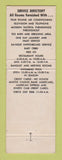 Matchbook Cover - Governors Inn Shelby NC WEAR