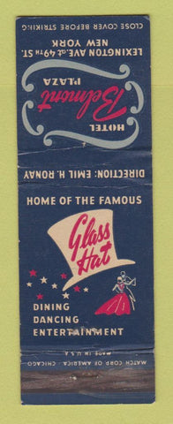 Matchbook Cover - Hotel Belmont Plaza New York City