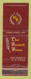 Matchbook Cover - Boswell House Philadelphia PA
