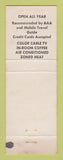 Matchbook Cover - Mohawk Motor Lodge Palatine Bridge NY
