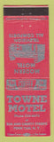 Matchbook Cover - Towne Motel Penn Yan NY