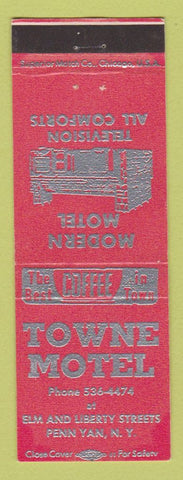 Matchbook Cover - Towne Motel Penn Yan NY