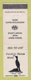 Matchbook Cover - Cambria Shores Motel Moonstone Beach Drive CA San Simeon?