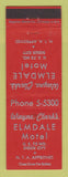 Matchbook Cover - Elmdale Motel Sioux City IA Wayne Clark