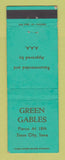 Matchbook Cover - Green Gables Sioux City IA WEAR