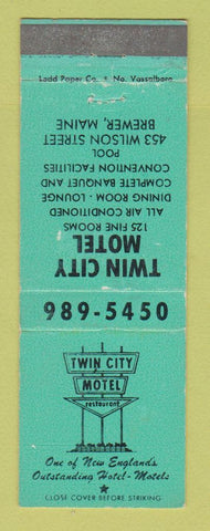 Matchbook Cover - Twin City Motel Brewer ME WEAR