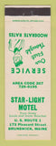 Matchbook Cover - Star Light Motel Brunswick ME