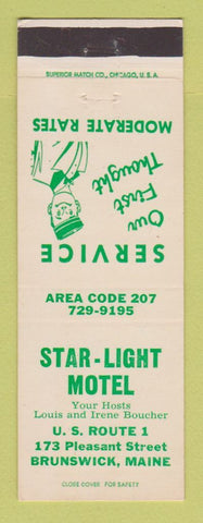 Matchbook Cover - Star Light Motel Brunswick ME
