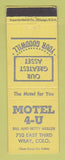 Matchbook Cover - Motel 4 U Wray Colorado