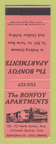 Matchbook Cover - Bonfoy Apartments Colorado Springs