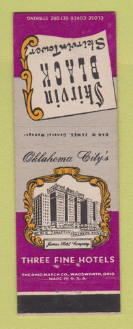 Matchbook Cover - Skirvin Black Hotel Oklahoma City OK
