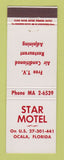 Matchbook Cover - Star Motel Ocala FL