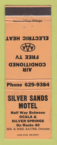 Matchbook Cover - Silver Sands Motel Ocala Silver Springs FL WEAR