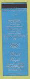 Matchbook Cover - Motel Royal St Louis MO BLUE