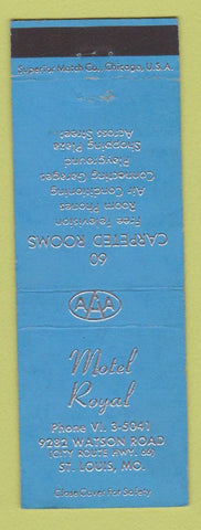 Matchbook Cover - Motel Royal St Louis MO BLUE