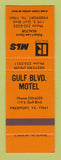 Matchbook Cover - Robert Lee Davis Real Estate Gulf Blvd Motel Freeport TX