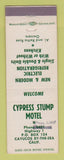 Matchbook Cover - Cypress Stump Motel Cayucos by the Sea CA WEAR