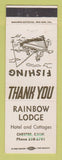Matchbook Cover - Rainbow Lodge Chester CA WEAR