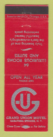 Matchbook Cover - Grand Union Motel Saratoga Springs NY