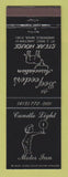 Matchbook Cover - Candle Light Motor Inn Greenfield MA Steak House