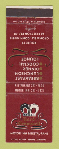 Matchbook Cover - Lord Cromwell Motor Inn Restaurant Cromwell CT