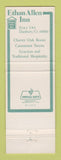 Matchbook Cover - Ethan Allen Inn Danbury CT