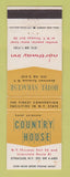 Matchbook Cover - Hotel Syracuse NY Country House Northway Inn