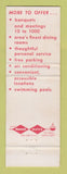 Matchbook Cover - Hotel Syracuse NY Country House Northway Inn