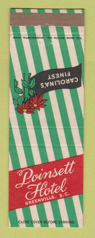 Matchbook Cover - Poinsett Hotel Greenville SC
