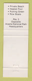 Matchbook Cover - Park Entrance Motel Bar Harbor ME
