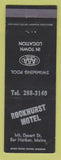 Matchbook Cover - Rockhurst Motel Bar Harbor ME