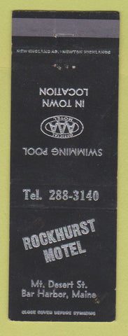 Matchbook Cover - Rockhurst Motel Bar Harbor ME
