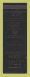 Matchbook Cover - Thompson Motel Shawsville VA