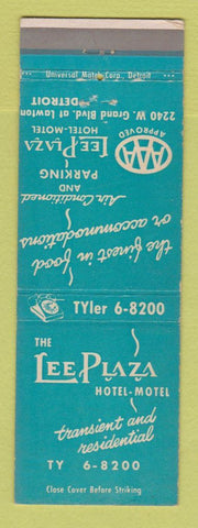 Matchbook Cover - Lee Plaza Hotel Motel Detroit MI