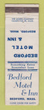 Matchbook Cover - Bedford Motel and Inn Bedford MA WEAR