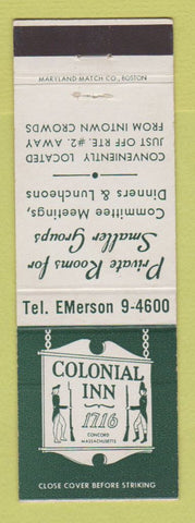 Matchbook Cover - Colonial Inn Concord MA