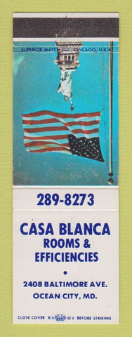Matchbook Cover - Casa Blanca Motel Ocean City MD
